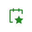 A green icon with a star on it.